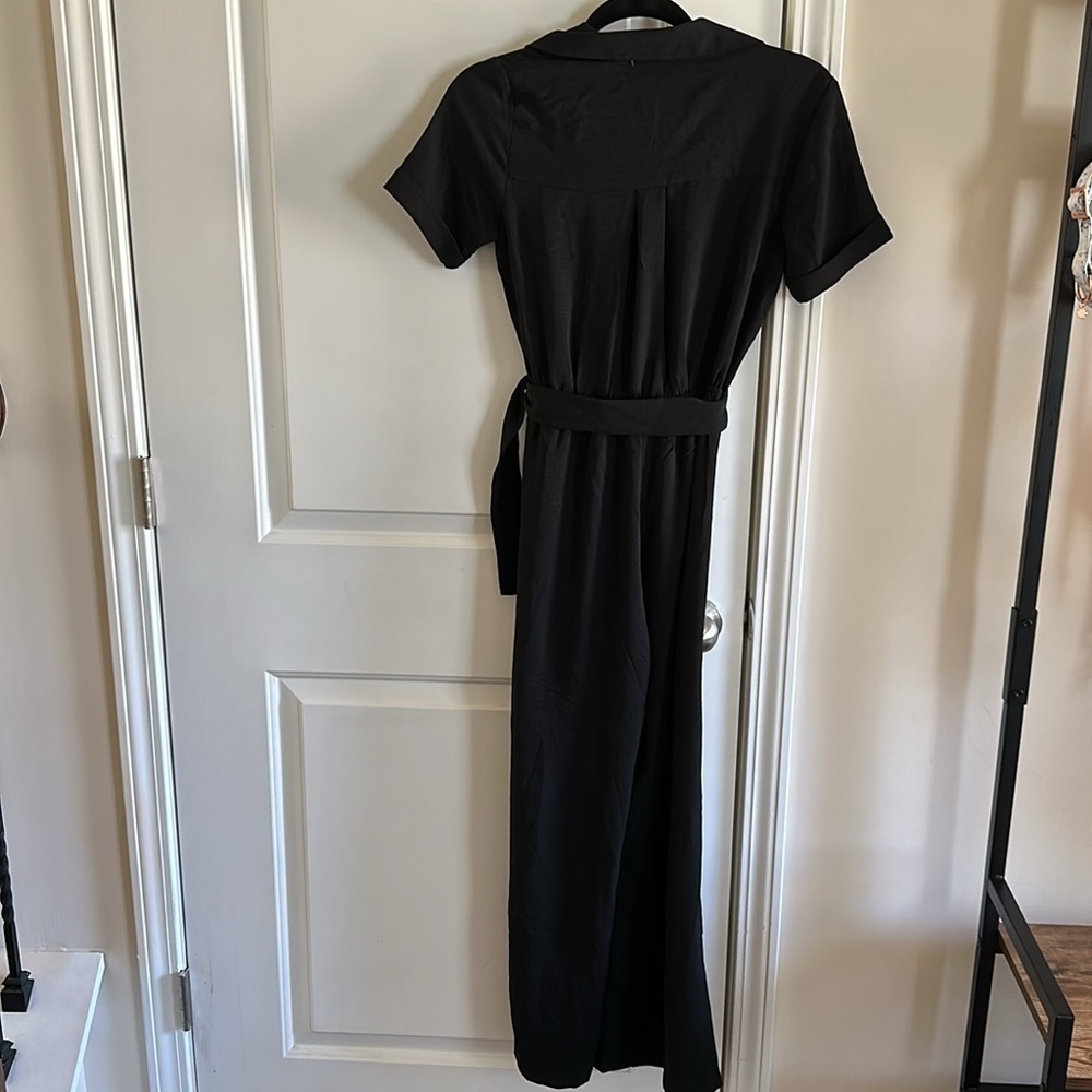 Monteau Belted Plunging Jumpsuit - Picture 3 of 9